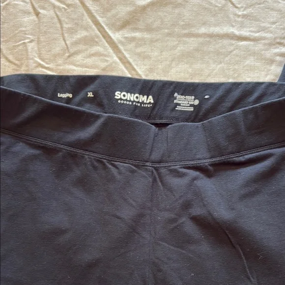 Sonoma Black Leggings with Elastic Waistband - Picture 2 of 2